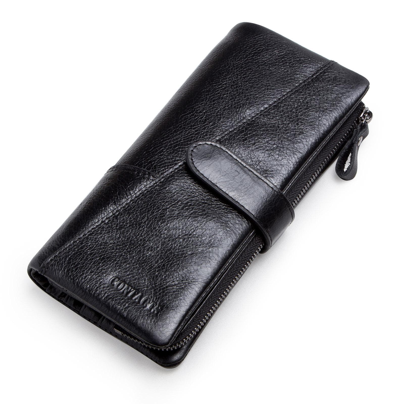 Women Wallet Luxury Brand Genuine Leather Female Long Clutch Wallets Ladies Coin Purse black