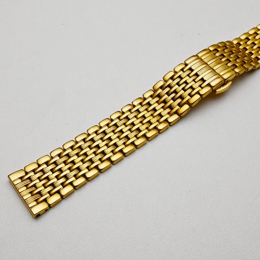 Stainless Steel Watch Band Strap 18mm 20mm 22mm Silver Gold Polished Mens Luxury Replacement Metal Watchband Bracelet 18mm gold