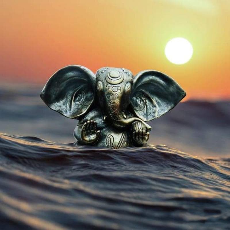 Diy Embroidery Handicrafts 5d Diamond Painting Full Drill Lord Ganesha At Sea Diamond Wall Arts 30x30CM