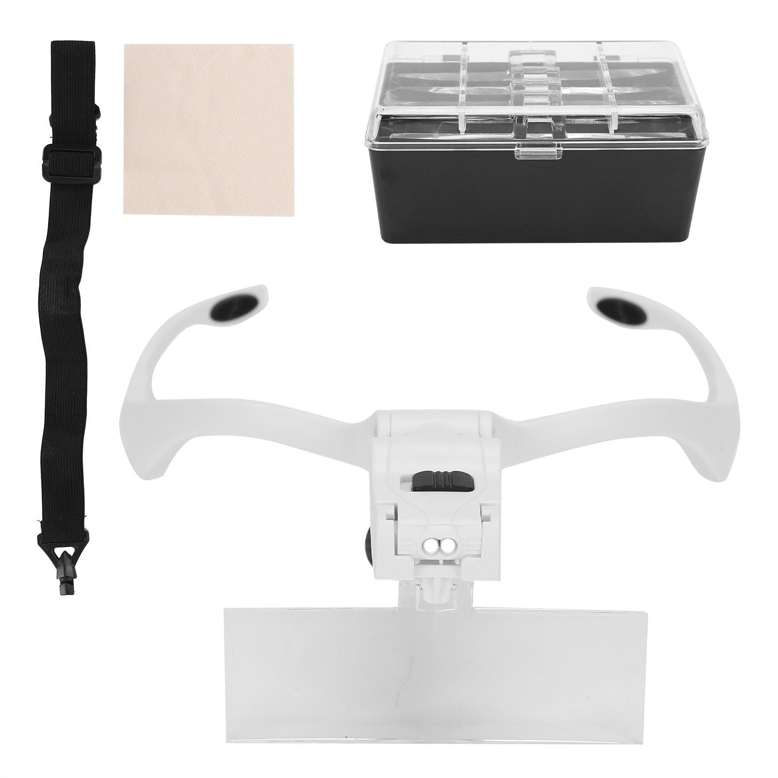 1.0x3.5x Magnifying Glass LED Light Head Loupe Eyelash Extension Headband Magnifier