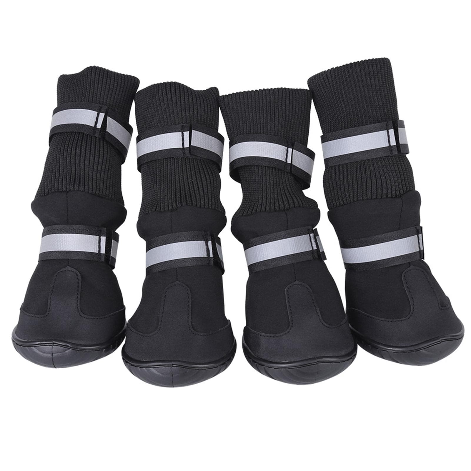 4pcs set Waterproof Pet Dog Shoes Anti Slip Protective Boots for Large Dogs Red L XL