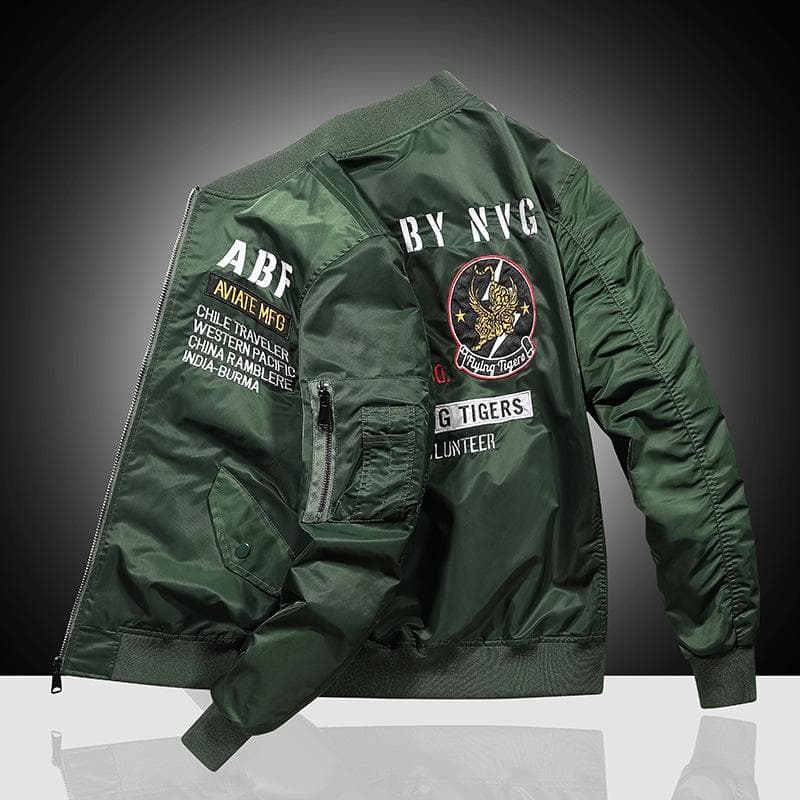 Men 'S Jacket Autumn Air Force Bomber Jacket Men 'S Embroidery Baseball Uniform Casual Jacket XXXL