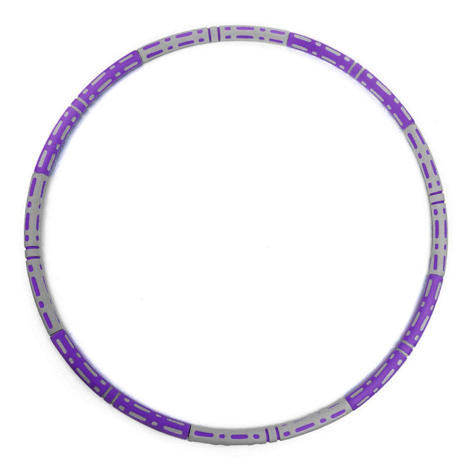 Weighted Fitness Hoop 6 Section Detachable Dual Color Abdomen Waist Slimming Exercise Hoop Purple