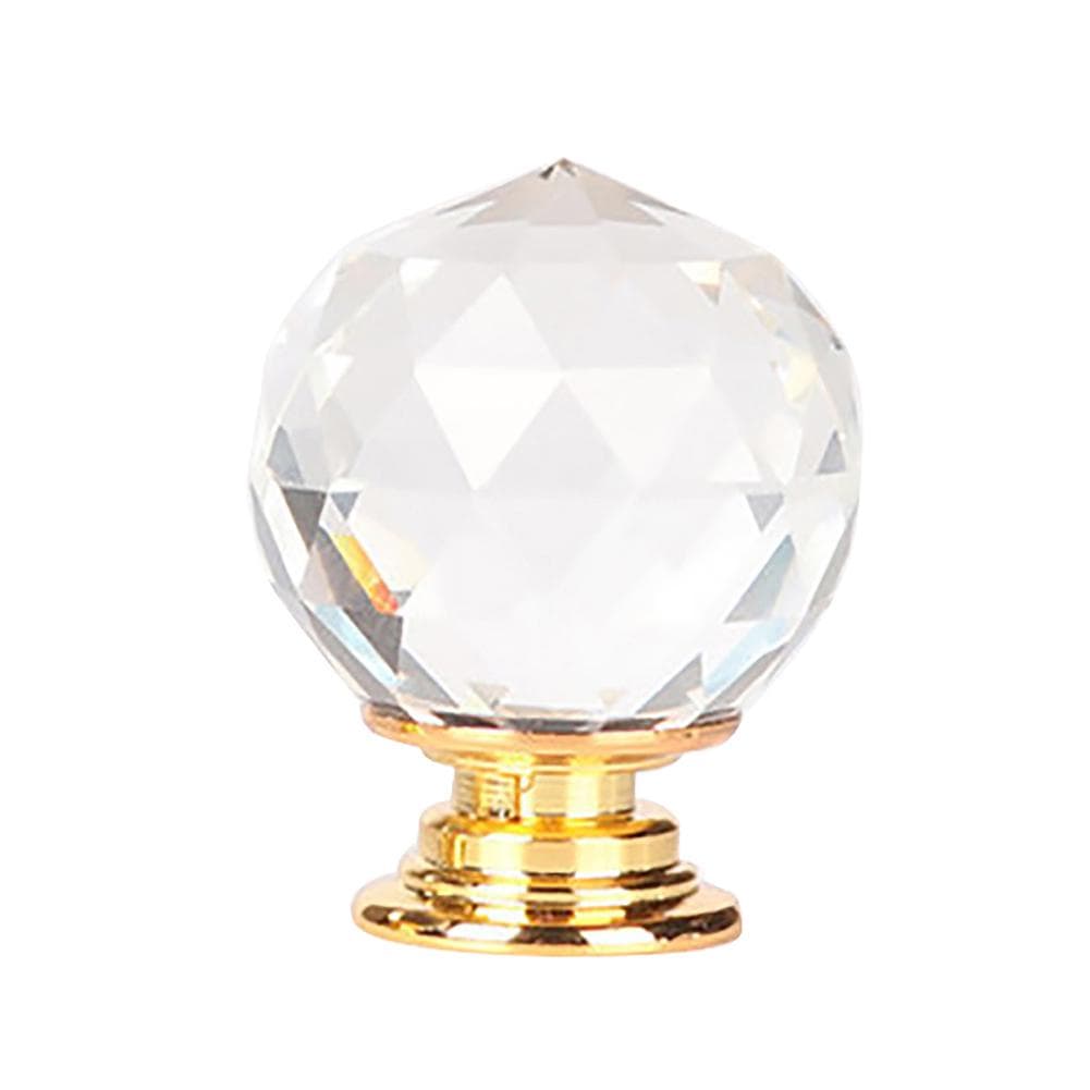 20/30/40mm Crystal Glass Kitchen Cabinet Cupboard Drawer Knob Wardrobe Handle 40mm golden