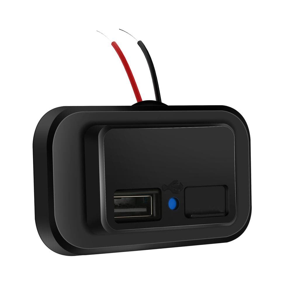 Dual USB Outlets 3.1A Car Charge Adapter Power Socket 12-24V with Dust Cap for Car Bus Truck RV black