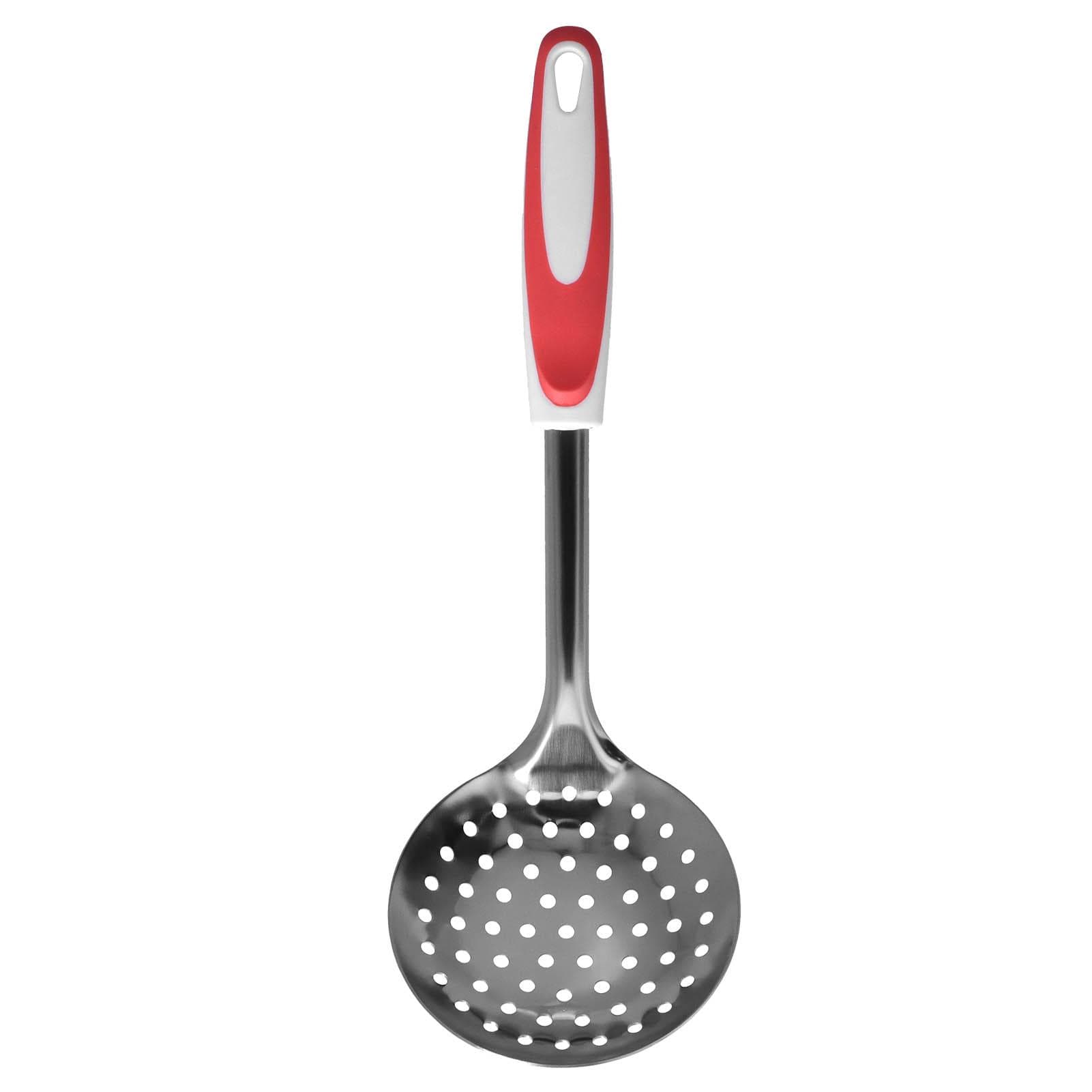 Thickened Colander Spoon Hand Polished Soup Hot Pot Spoon Non Slip Stainless Steel Kitchen Strainer