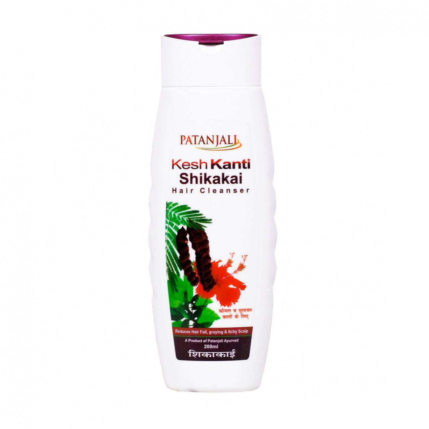 Cash Canty: shampoo for hair loss and itchy scalp (200 ml), Kesh Kanti Shikakai Hair Cleanser Patanjali 200 ml