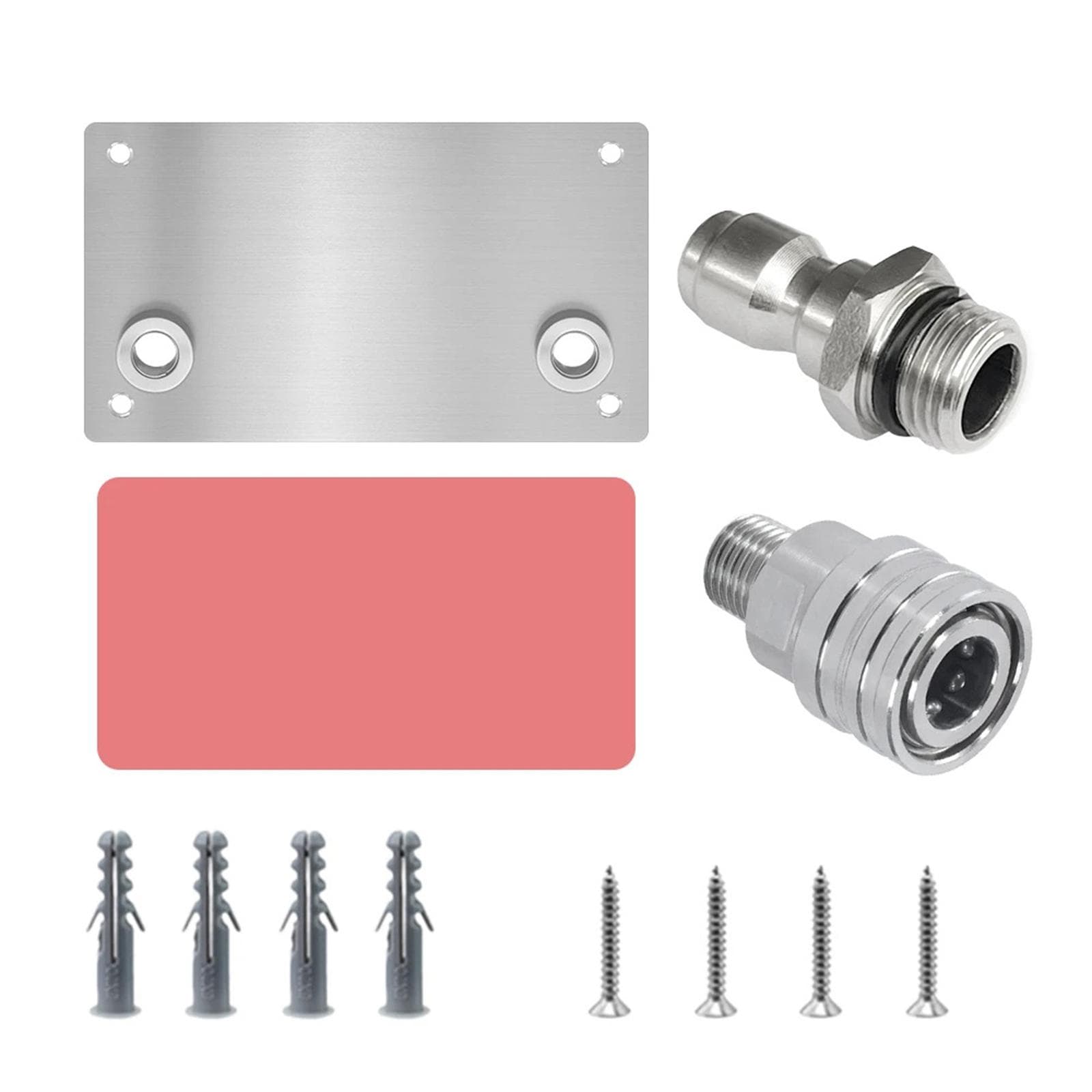 Pressure Washer Foam Cannon Holder 14 Quick Connector Wall Mount Stainless Steel Car Pressure type 3 silver