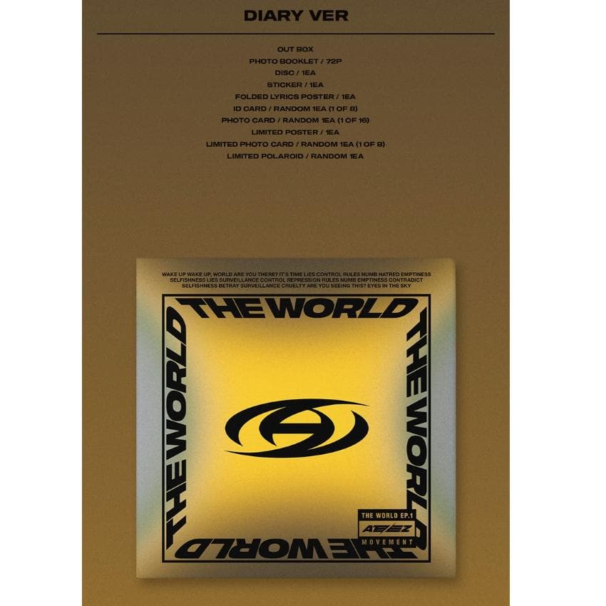 ATEEZ [THE WORLD EP.1 : MOVEMENT] 8th Mini Album DIARY VER.