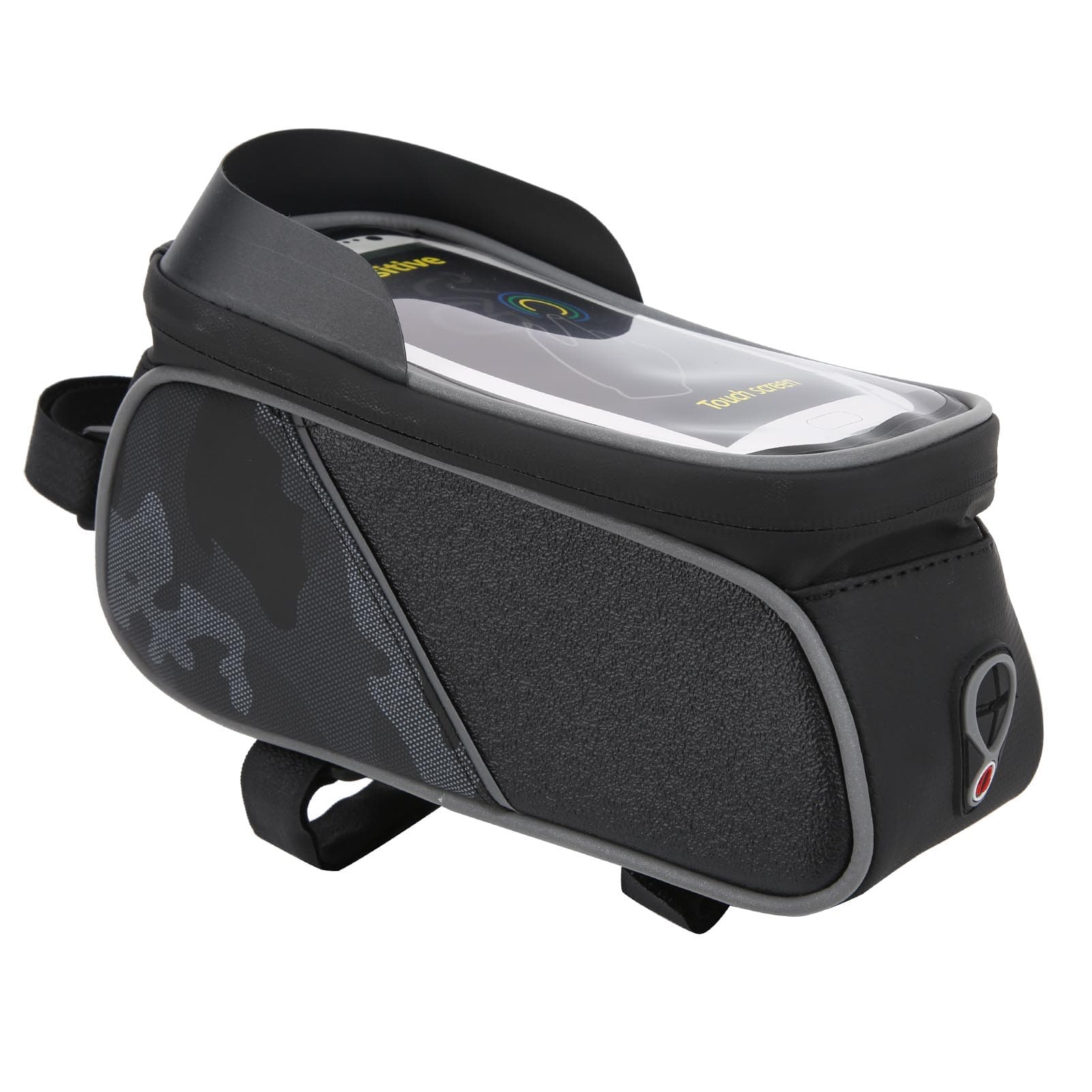Bike Front Frame Bag Waterproof TPU Sensitive Touch Screen Top Tube Phone Mount Bag Pouch