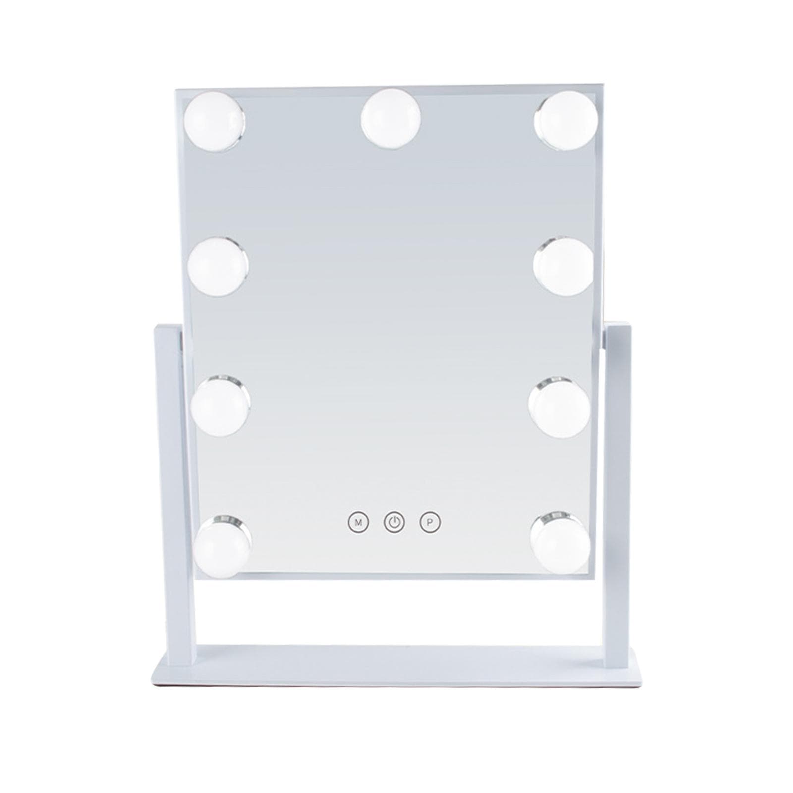 USB Powered Adjustable Brightness High-definition LED Makeup Mirror with Bulbs white