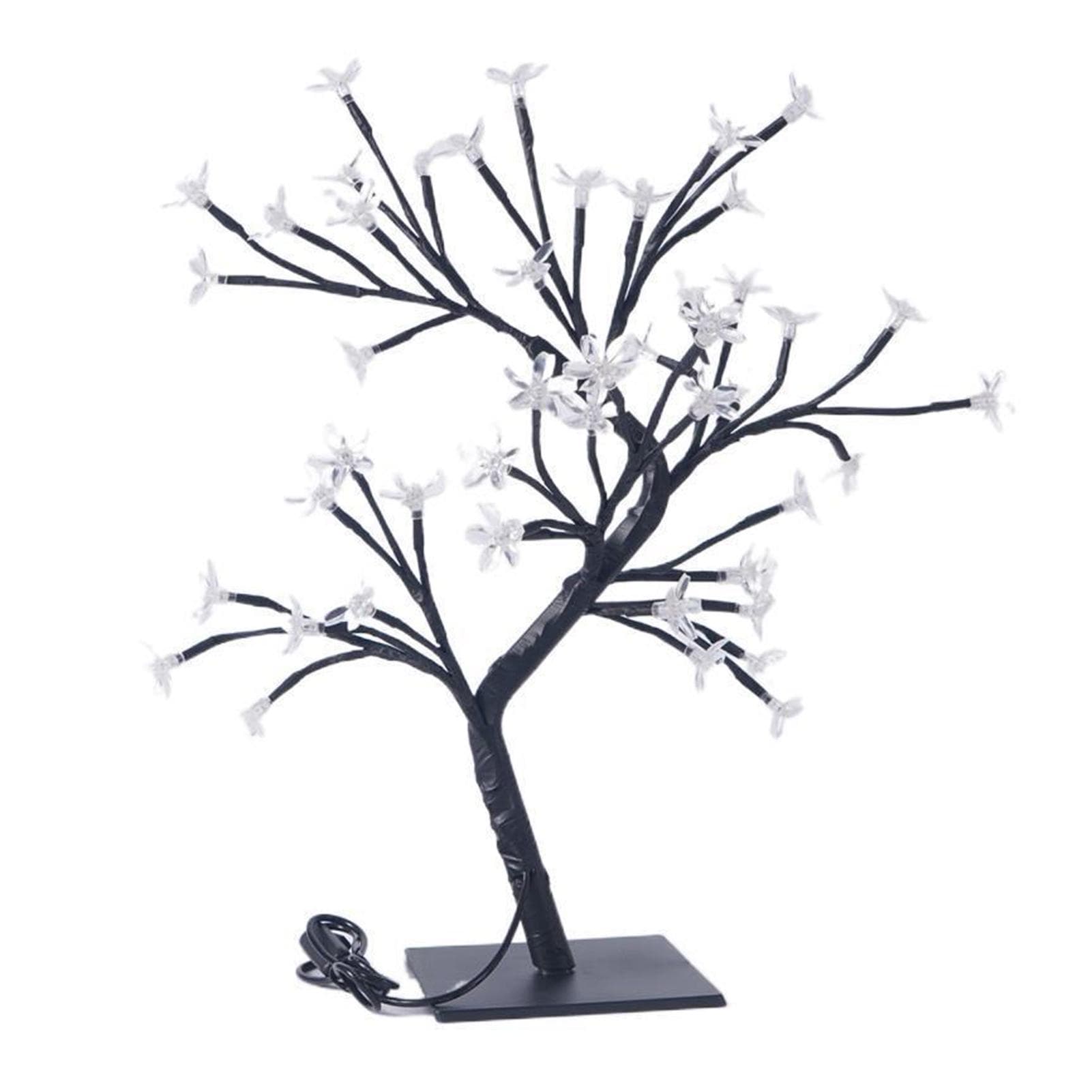 Simulation Cherry Tree Lamp Iron Art USB Switch Night Light Christmas Holiday Room Decoration Table 48 lamp-USB cherry tree lamp