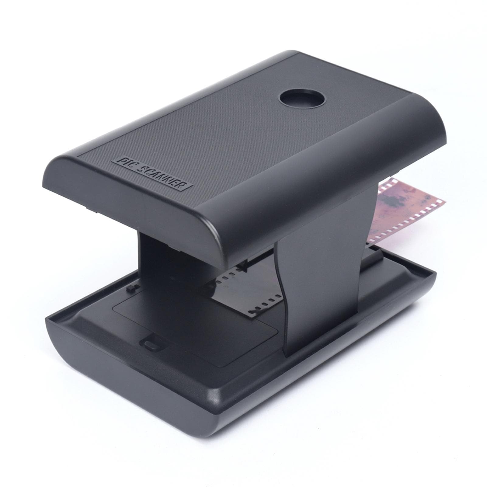 Mobile Film and Slide Scanner for 35 Negatives and Slides with LED Backlight Free APP Foldable black