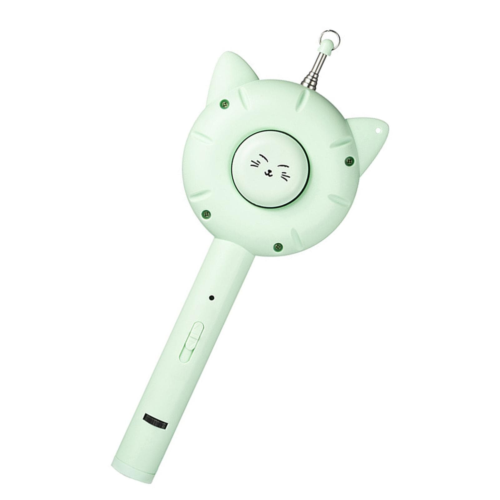 Cat Teaser Toys Laser Teaser Stick Feather Bell Pet Comb Cat Toys Retractable Teaser Stick green