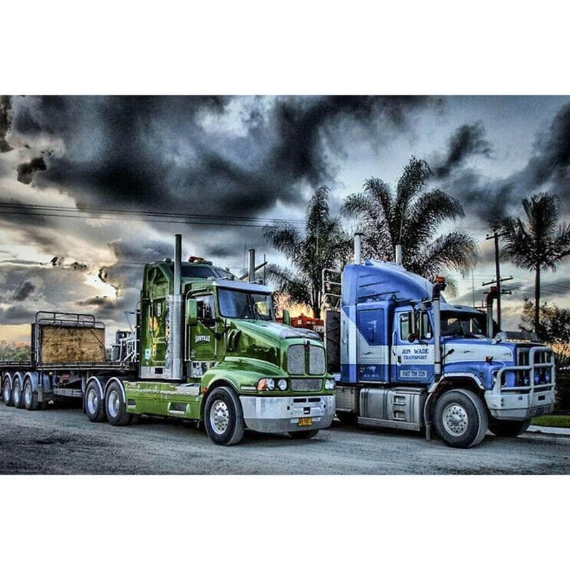 Diamond Embroidery Cool Truck DIY Diamond Painting Full Square Diamond Mosaic Pictures Home Decor 20X30CM
