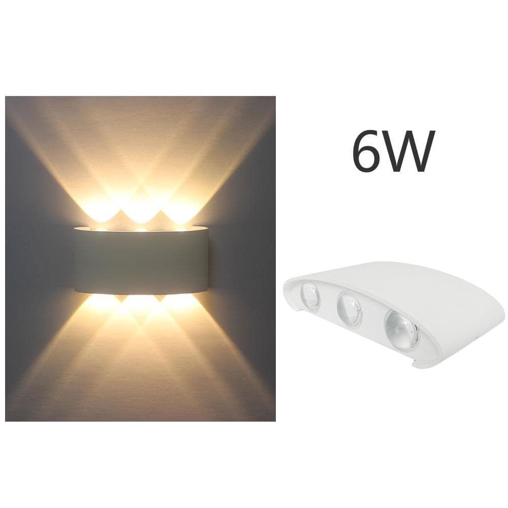 AC85-265V Modern Wall Sconce Lights LEDs Mounted Up Down Lights Indoor Lighting for Bedroom Balcony 6W warm white