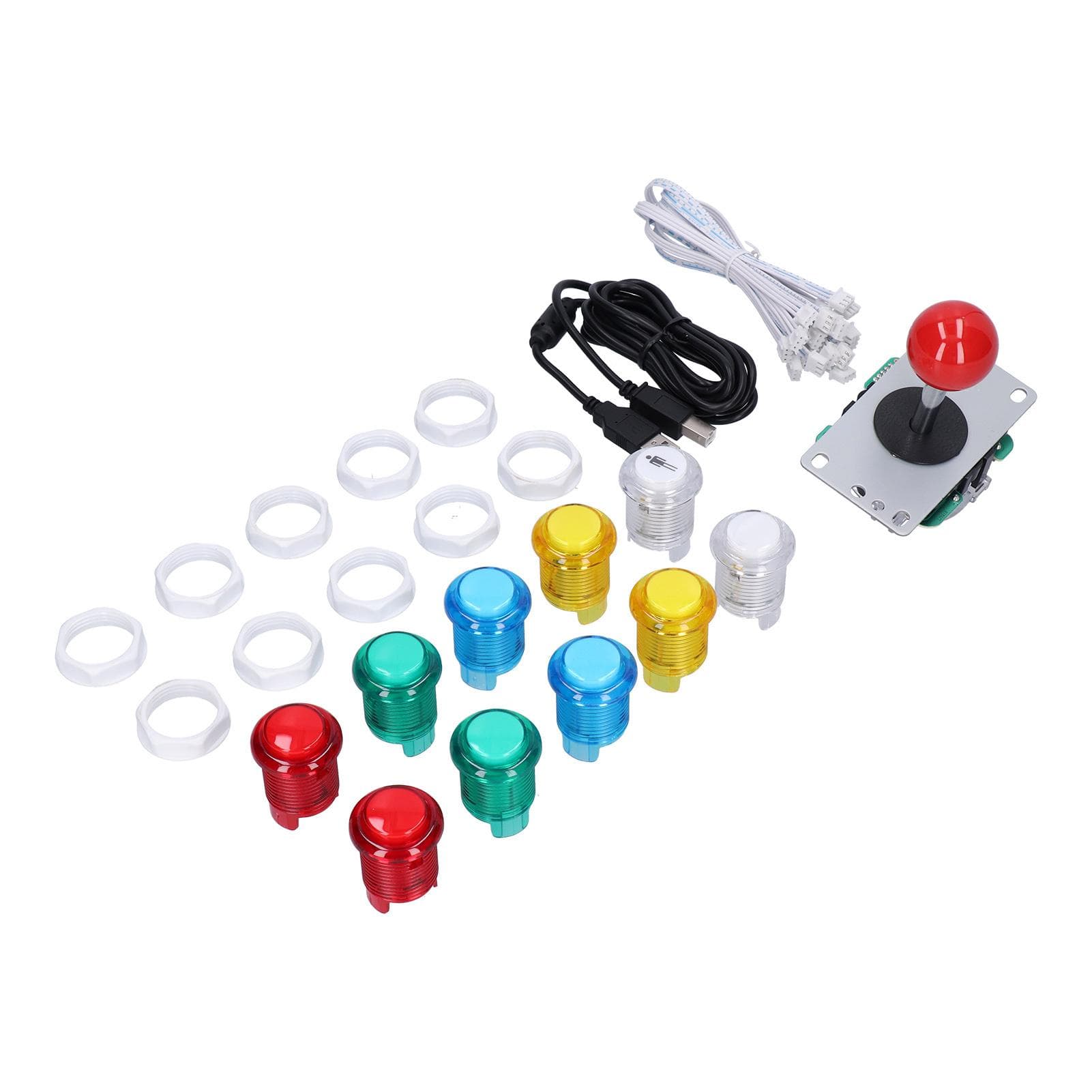QM070912 Arcade Games DIY Kit with LED Arcade Buttons No Delay Encoder for Raspberry Pi DIY Projects