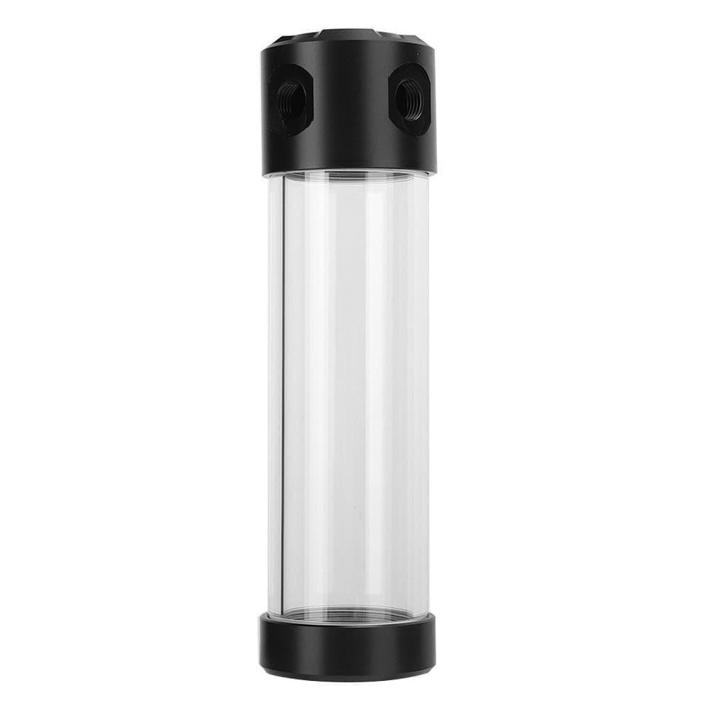 Computer Water Tank Cylindrical Transparent Sideout PC Cooling System 4‑Hole Built‑in