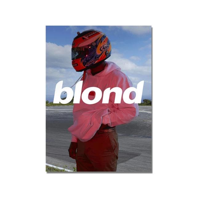 Singer Frank Ocean Blonde Boy Band Music Cover Hip Hop Rapper Star Poster Wall Art Painting for Living Room Bar Home Art Decor 21x30 No Frame