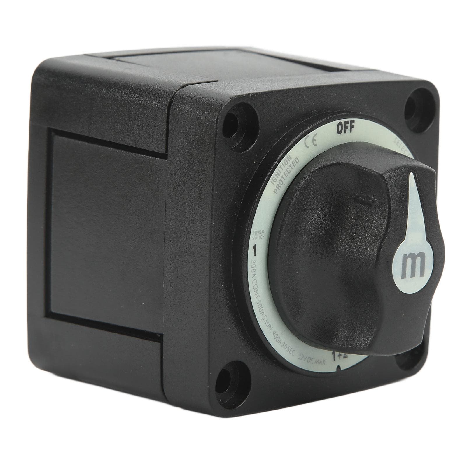 Marine Battery Selector Switch 4 Position Isolator Power Circuit Cut Off Switch for Boat RV