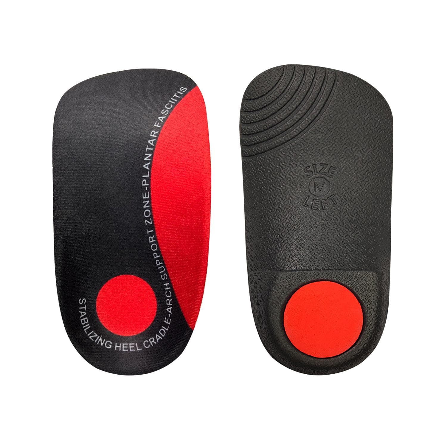 3/4 Severe Flat feet insoles Orthotic Arch Support Inserts Orthopedic Shoes soles Heel Pain Plantar Fasciitis Men Woman S EU 35-38 red
