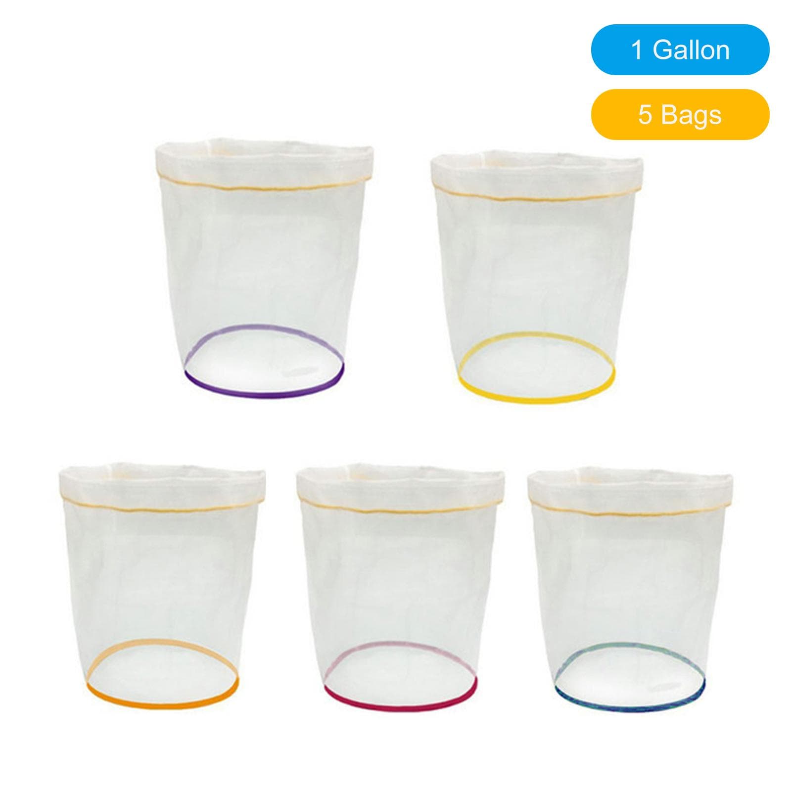 5pcs 1 Gallon Filter Bag Bubble Bag Herbal Ice Essence Extractor Kit Set Micron Drawstring 1 Gallon