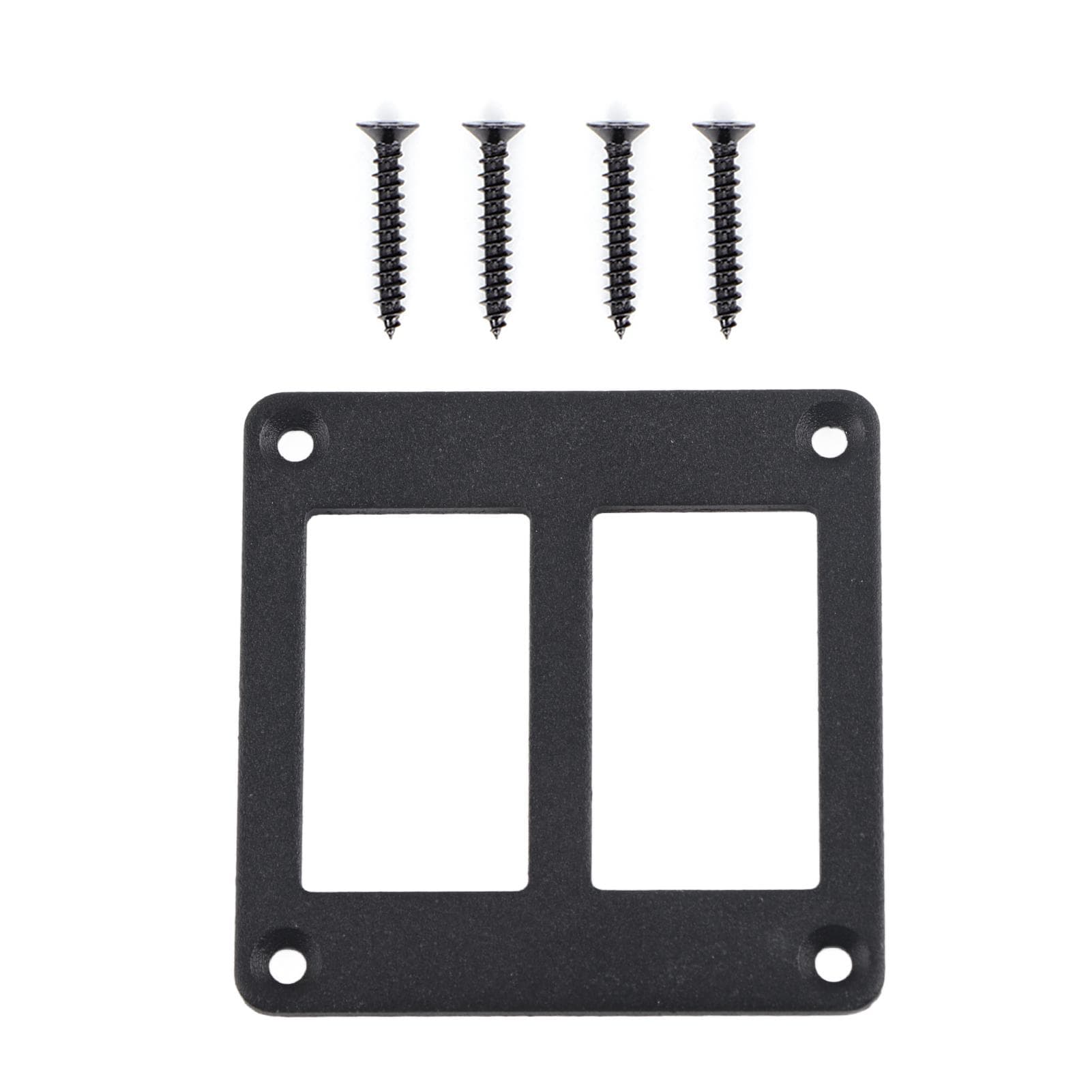 2 Way Black Aluminum Durable Car Trailer Boat Rocker Switch Panel Housing Holder