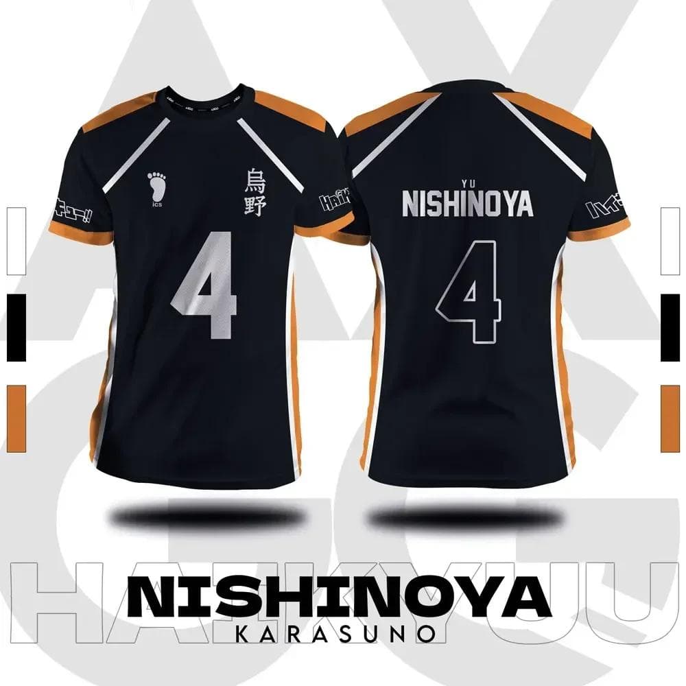 Haikyuu Fukurodani Hinata Cartoon Anime Cosplay Men Jersey Short Sleeve Kids Tee Clothing Unisex Tops New Fashion Women T-shirt S