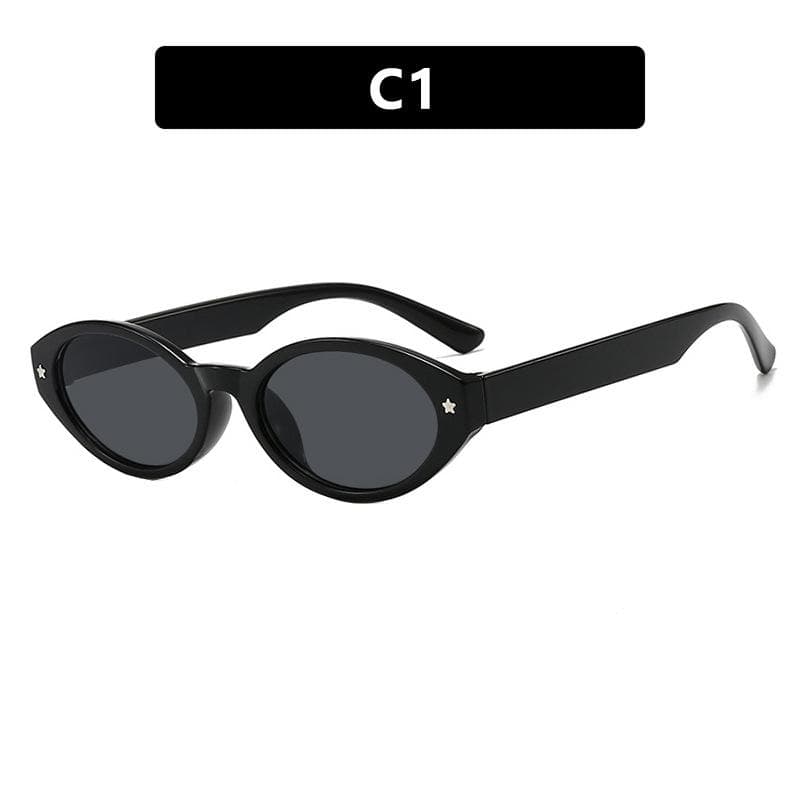 Fashion Pink Sunglasses for Women UV400 Protection Narrow Oval Frame Travel Partner Outdoor Sunshade Eye Glasses