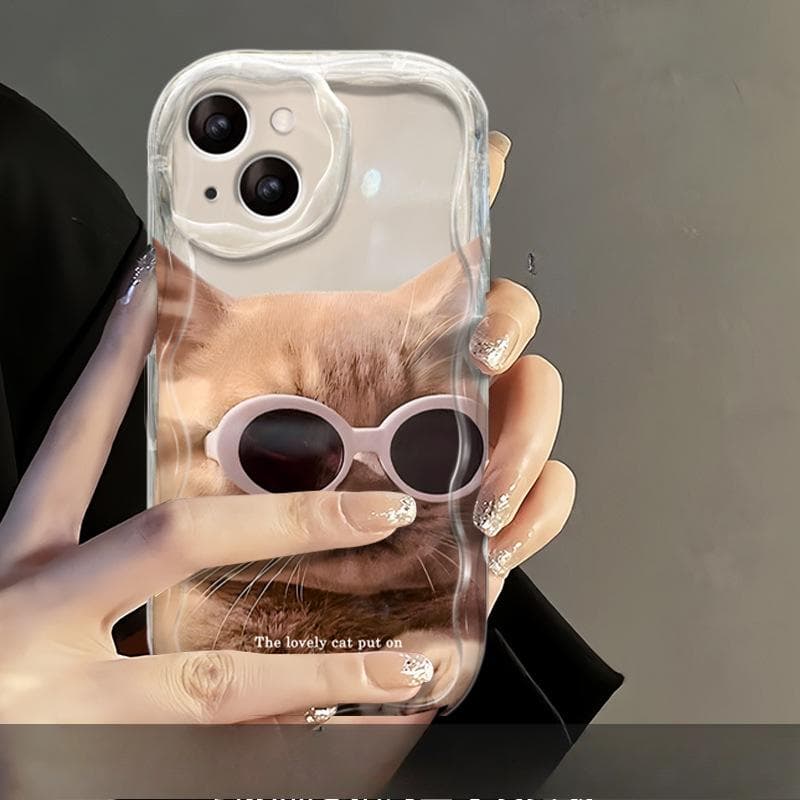 Applicable To Apple 14promax Mobile Phone Case Couple IPhone 13 Sweet and Cool Sunglasses Cat and Dog 11/12 Mini Anti-fall iPhone 6s Plus