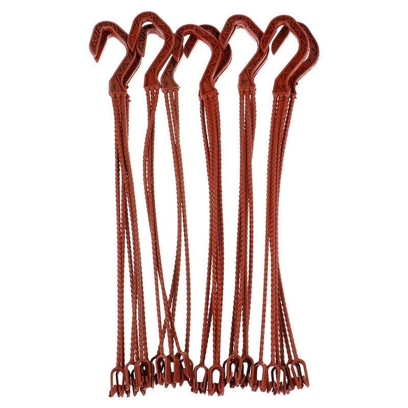10pcs 36cm Plant Hanger Hook Flower Pots Hanging Basin Garden Basket Hanging Chaidn brown