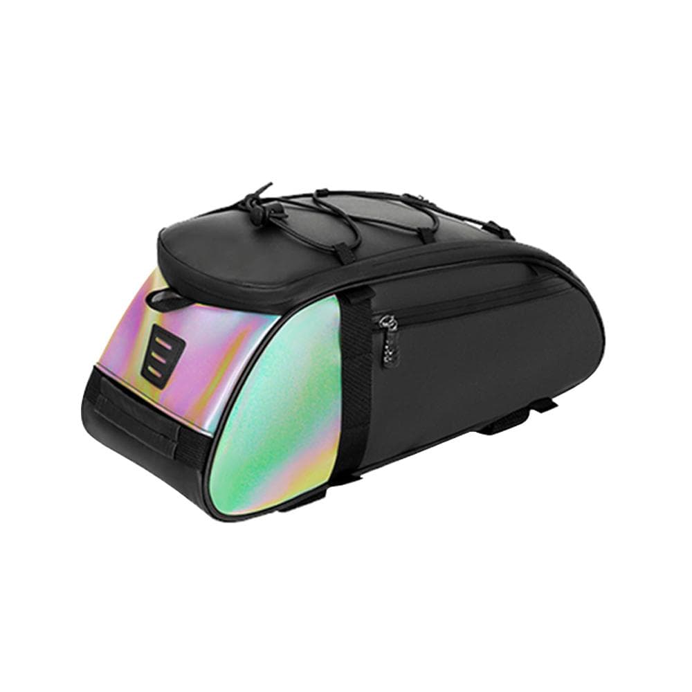 Bike Trunk Bag Large Capacity Reflective Bicycle Rear Rack Bag Multi-Purpose Bike Luggage Bag Dazzling Color