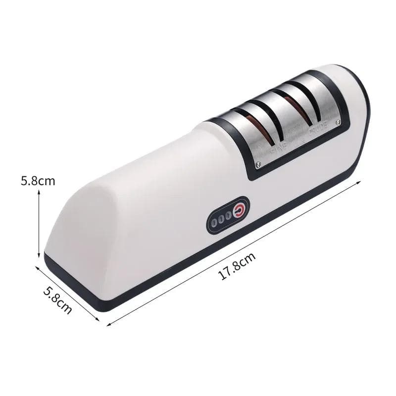 Kitchen Electric Knife Sharpener Multifunctional Automatic Professional Kitchen Knife Sharpener Household Knife Sharpener 17.8X5.8cm black