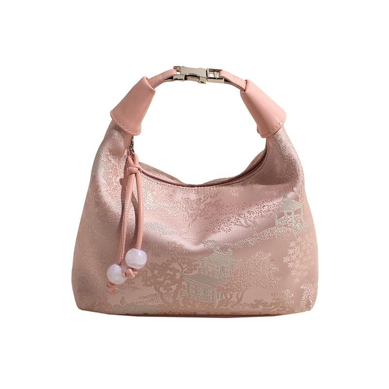 Design Chinese Style Small Crossbody Bags for Women Luxury Designer Fashion Handbags and Purses Sweet Shoulder Bag 22cmx12cmx9cm pink