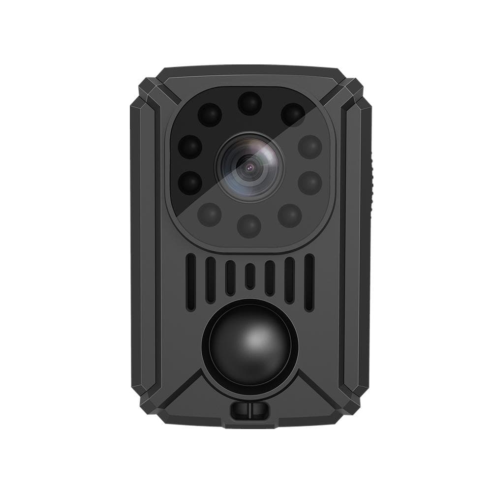 1080P HD Body Mounted Camera Portable Video Recorder with Auto Night Vision Large Battery Capacity black