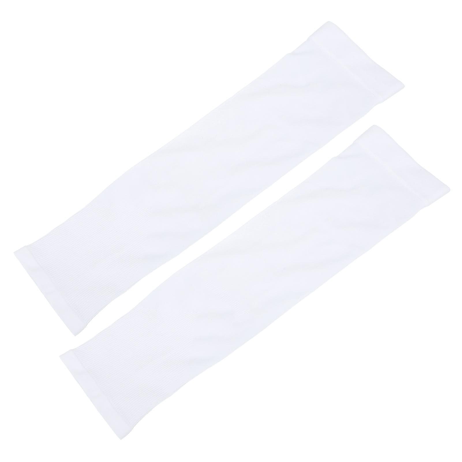 Summer Ice Silk Sleeves Sun Protection Oversleeves for Outdoor Sports for Men and WomenWhite