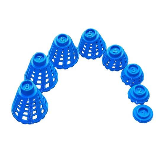 8 Pcs Golf Simulator Tees Plastic Golf Tees for Outdoor Indoor Simulator Practice Training Golf Mat Tees for Winter Turf And Driving Range blue