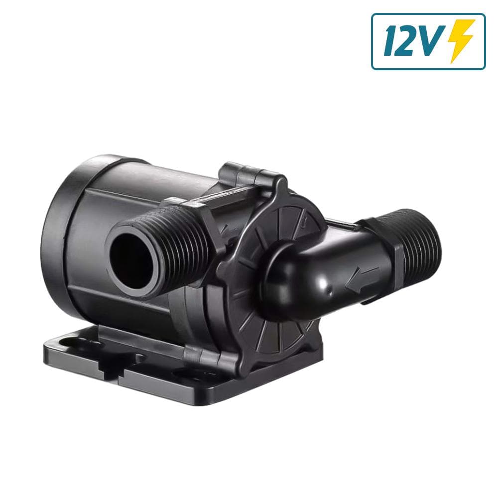 Submersible Water Pump DC 12V 180 Degrees Low Noise Mini Immersion Pump 12m Lift Brushless Motor 4824A 12V black