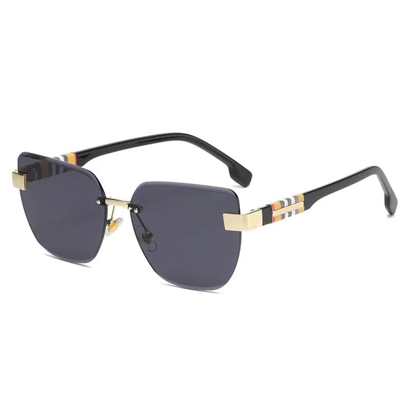 Luxury Fashion Brand Designer Sunglasses Women Cat Eye Vintage Trendy Shades Outdoor Casual Party Rimless New