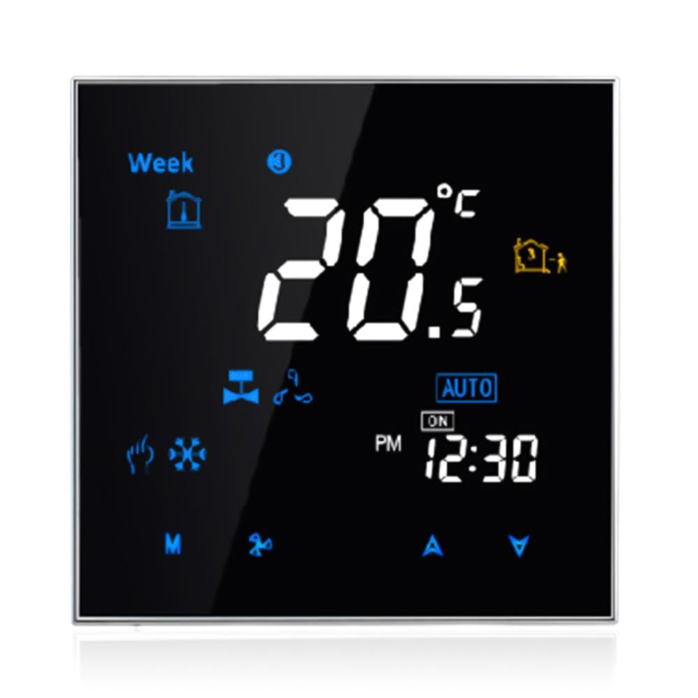 Four Pipe Intelligent Room Thermostat Digital Programmable Temperature Controller for Air BAC-3000EL black