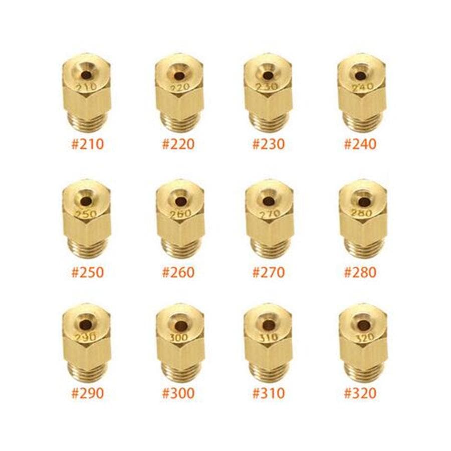 12pcs Carburetor Main Jet For Mikuni VM TM TMX # 210-260 270 280 290 300 310 320