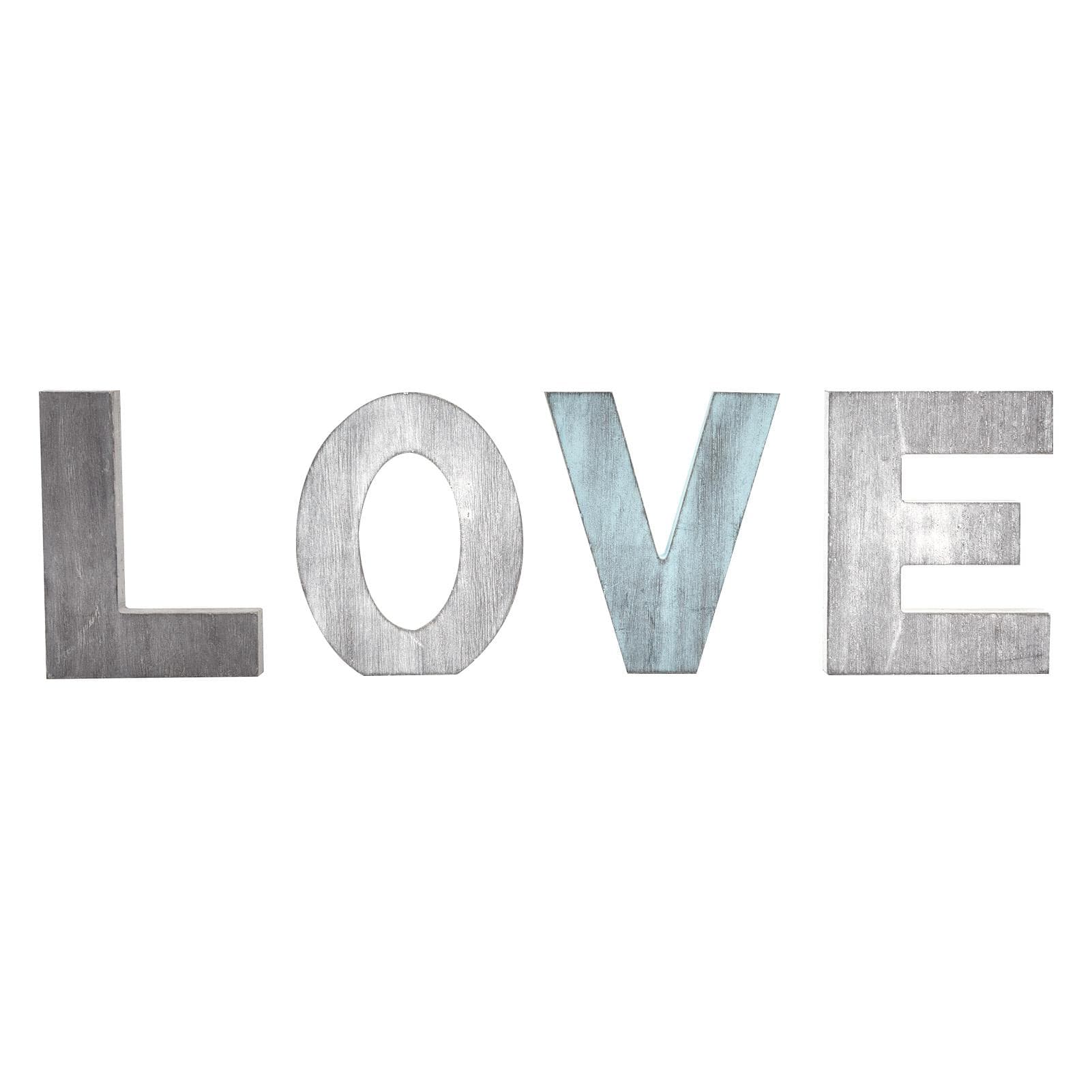 4pcs Wood Block Cutout Letters Sturdy Vintage Rustic Kitchen Decoration Wall Hanging for Adornment