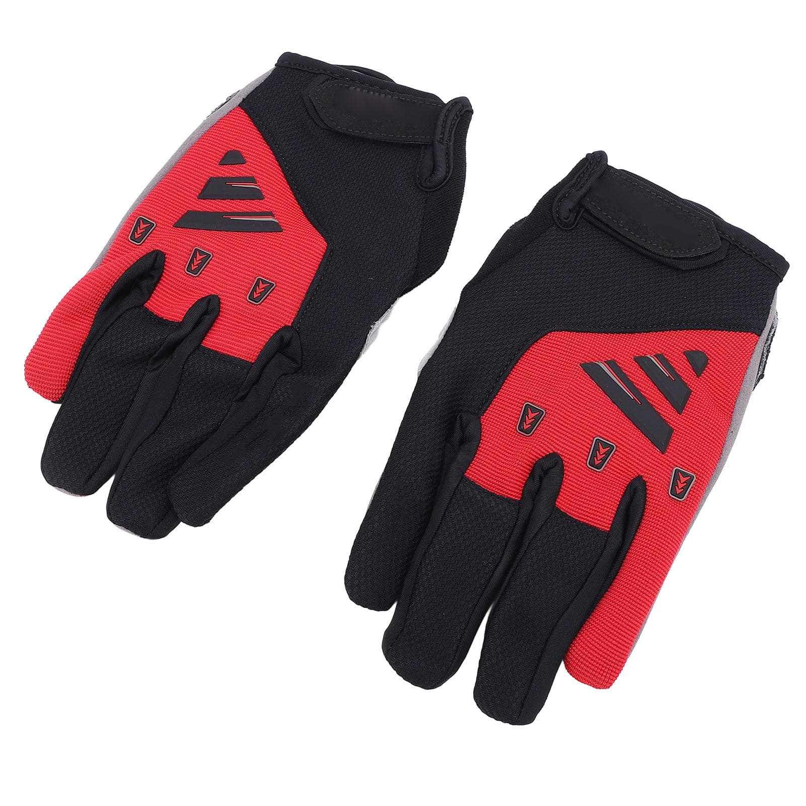 1 Pair Cycling Gloves Anti Slip Shock Absorbing Lightweight Full Finger Touchscreen Riding Gloves L