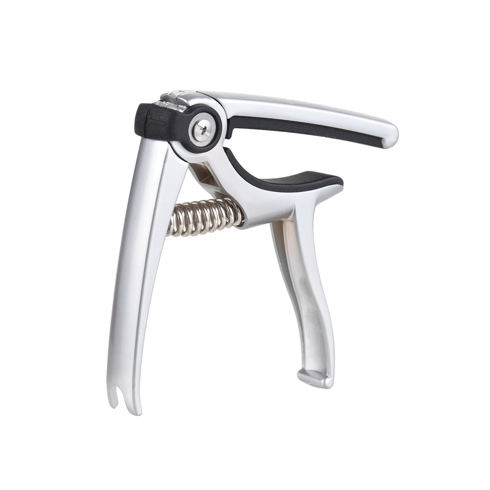 4-in-1 Guitar Capo Quick Change Capo Capo Function Starting Nail Function String Cutter Pick Holder silver