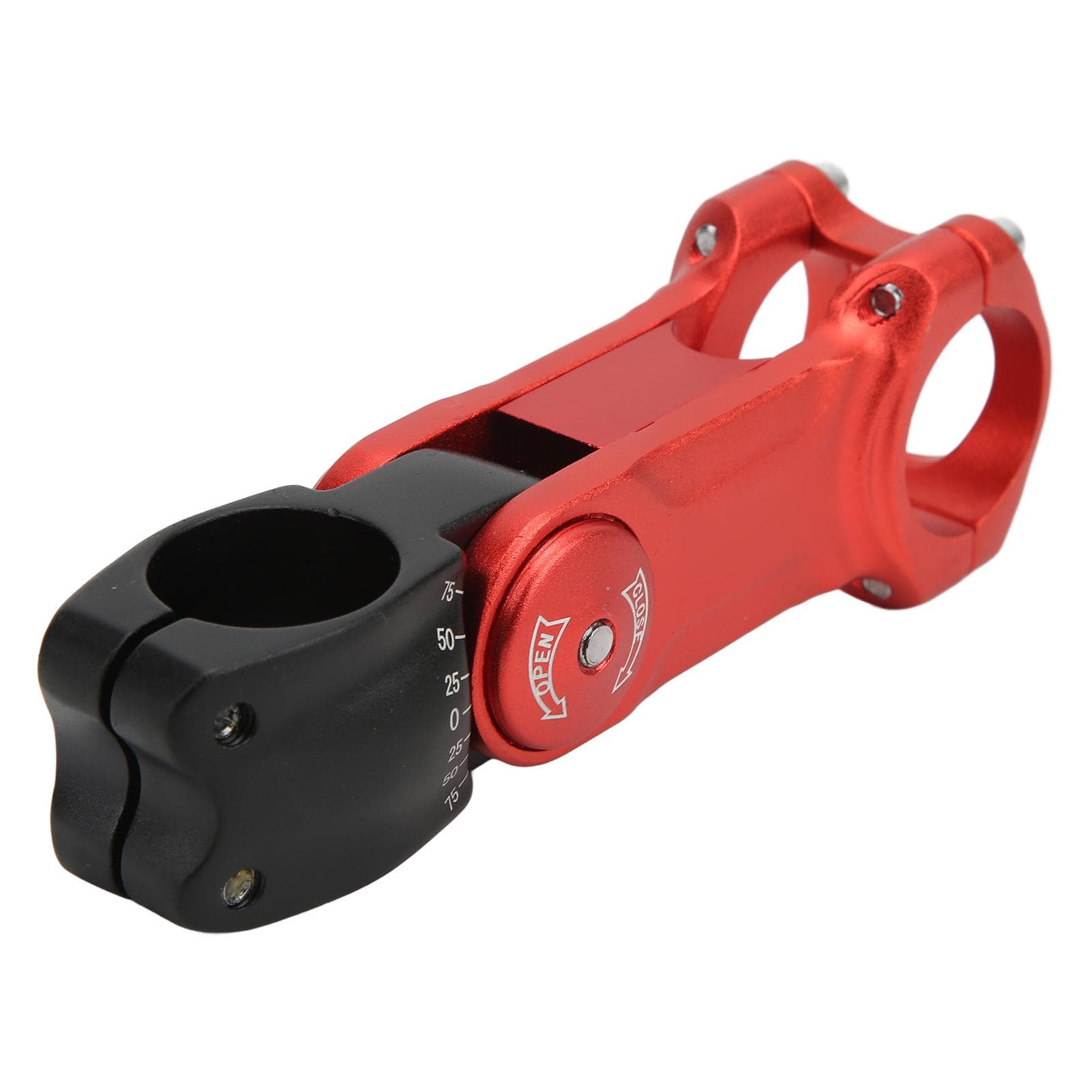 Adjustable Bike Hollow Stem CNC Machining Bicycle Handlebar Extender for Mountain Road Bike Red and