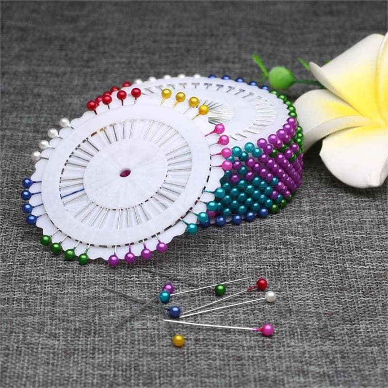 40/100Pcs/Pack Round Head Imitation Pearl Pins Stainless DIY Jewelry Findings 40Pcs multicolored