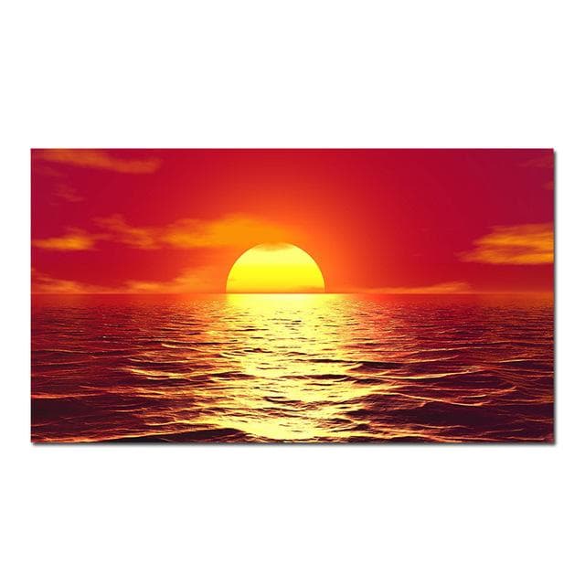 Sunrise Forest Wall Art Canvas Painting Modern Natural Landscape Posters and Prints Wall Pictures for Living Room Home Decor 50x100cm