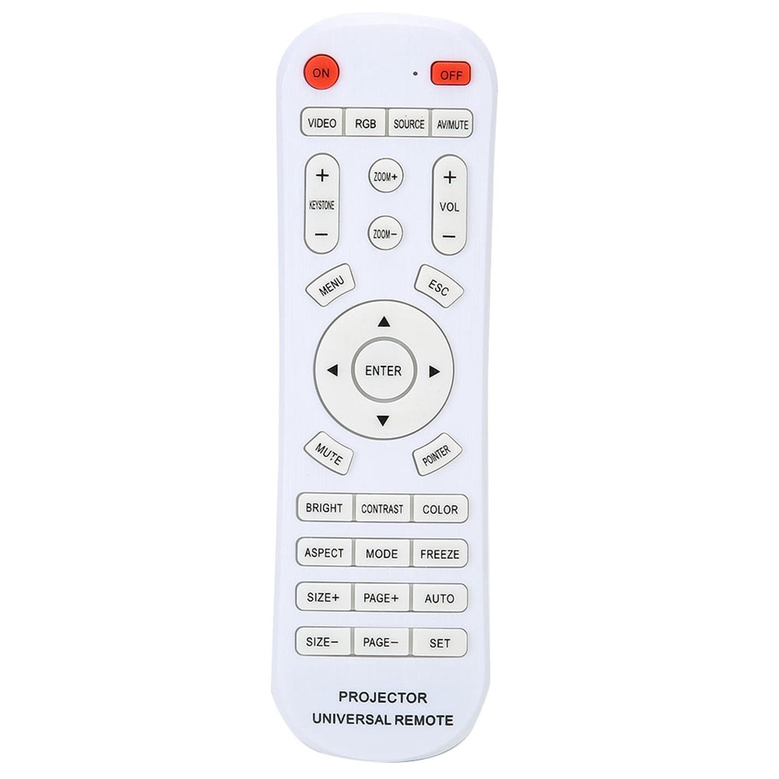 White Remote Control Controller Replacement for Projector white
