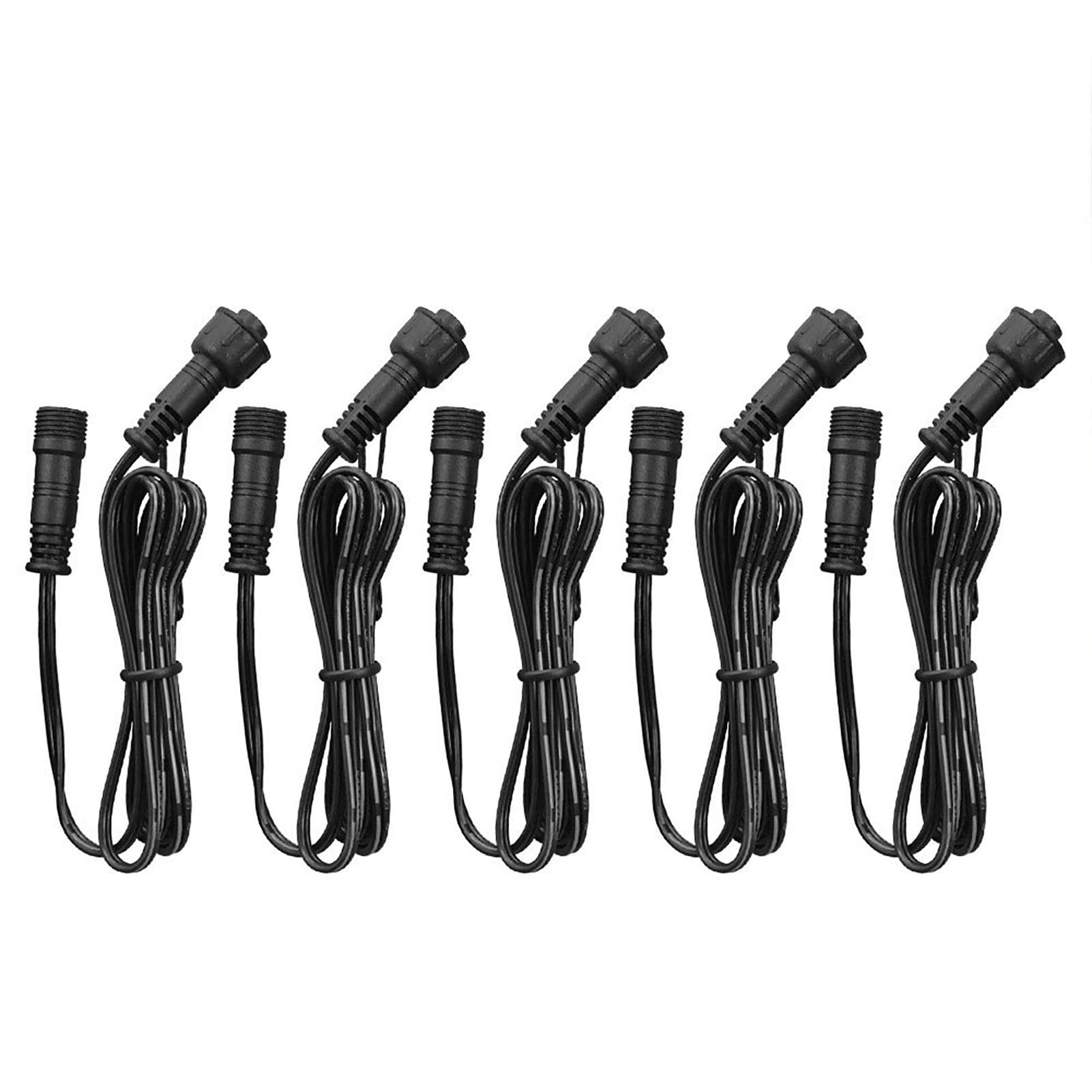 5PCS Extension Cable Wire for Deck Light 1m/39.4in Length 2 Pin Extension Cord IP67 Waterproof with black