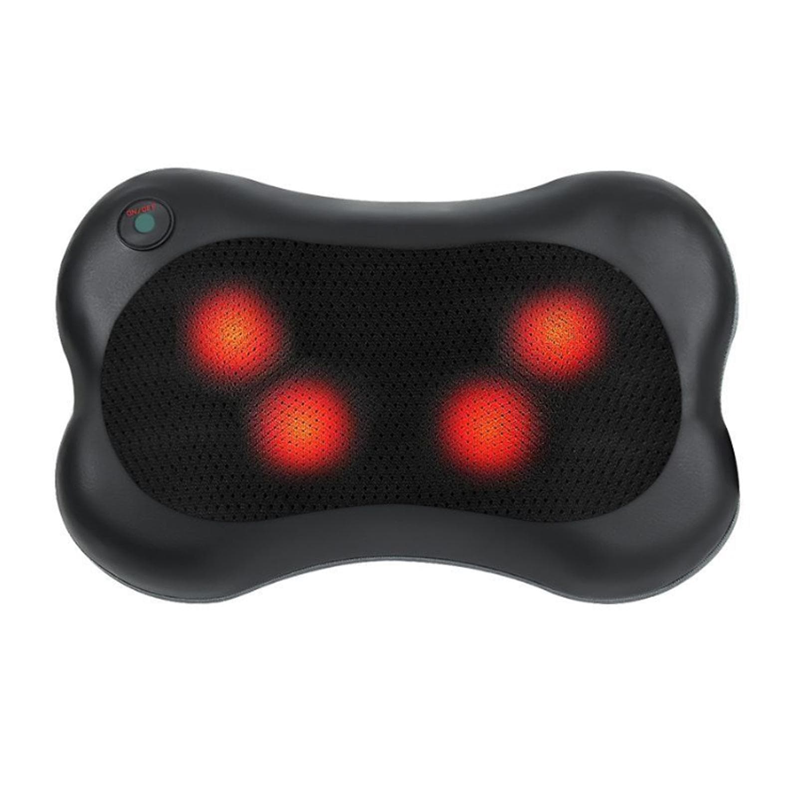 Electric Back Neck Massager Pillow Shiatsu Heating Kneading Massager Car Home Use Massager UK Plug black